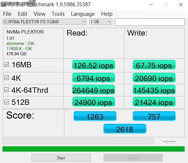 [開箱]Plextor PCI-E SSD M8peY  512GB  NVMe