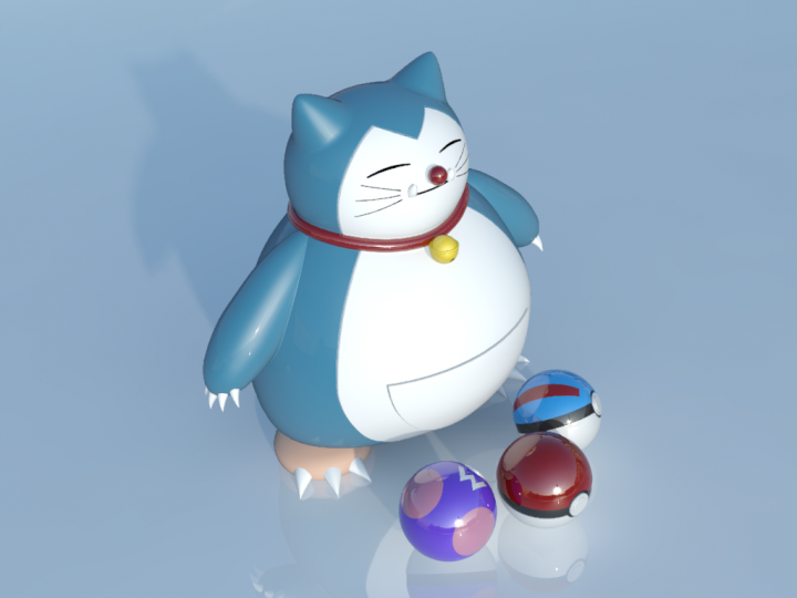 AutoCAD 3D 寶可夢 卡比獸