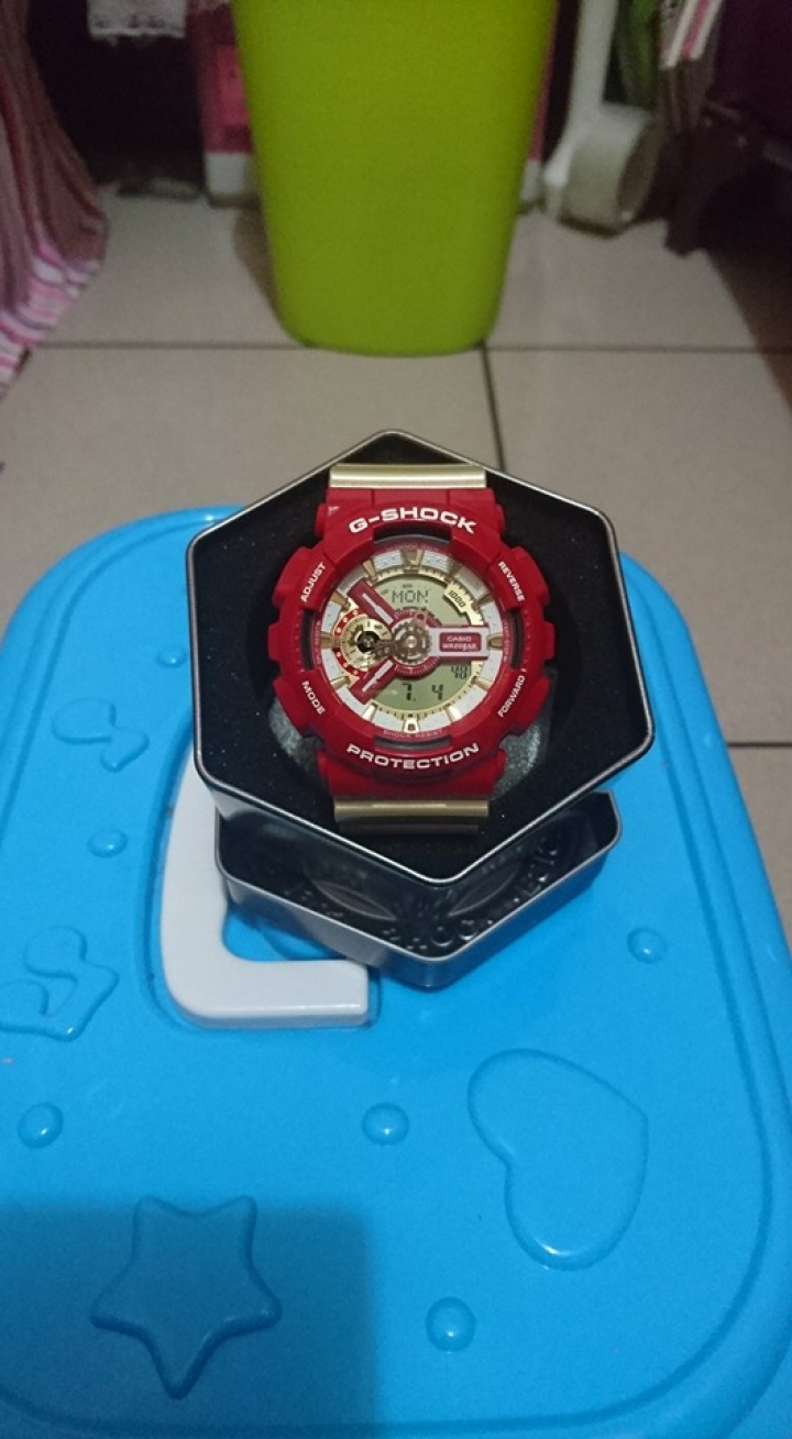 G-SHOCK鋼鐵人配色雙顯錶(GA-110CS-4A)簡易開箱