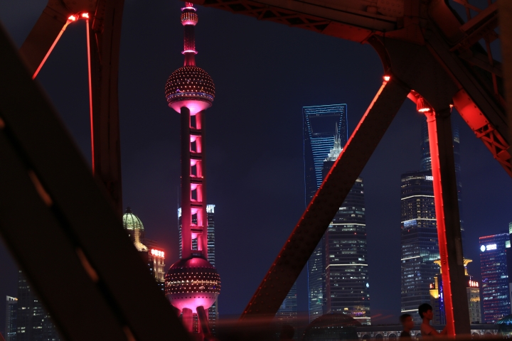 上星期去了上海，分享一組外灘的夜景