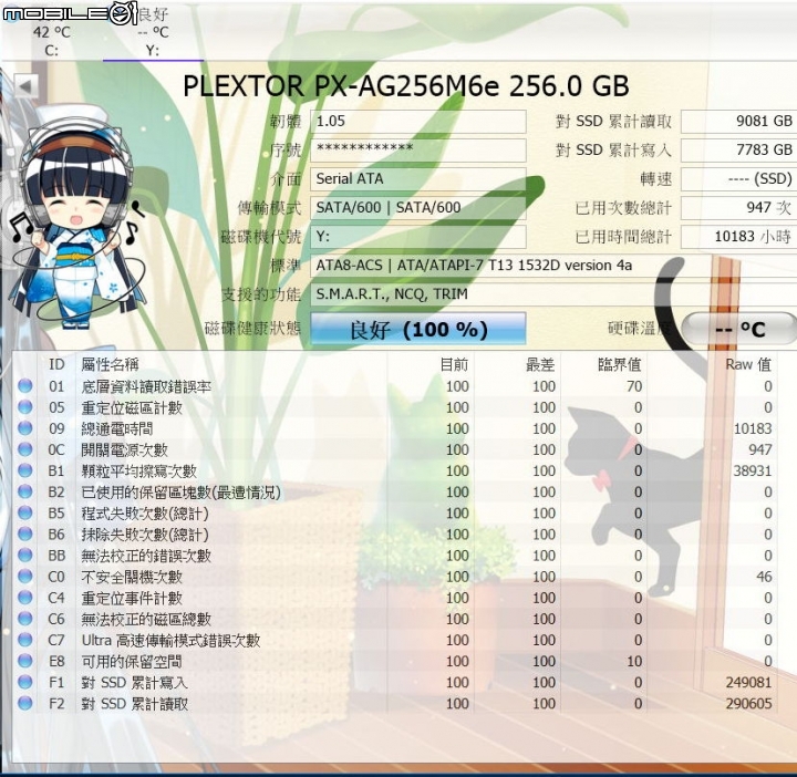 [開箱]Plextor PCI-E SSD M8peY  512GB  NVMe