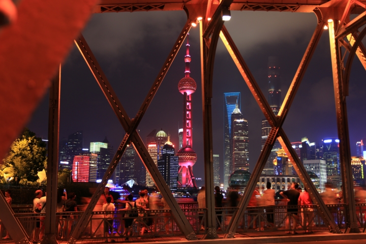 上星期去了上海，分享一組外灘的夜景