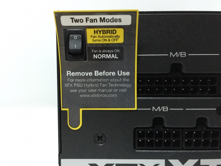 全模組化 Hybrid風扇控制 XFX XTR550金牌電源