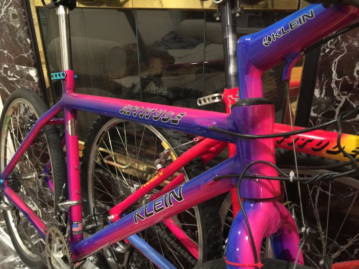 分享 Klein 古董登山車 Trek併購前車架