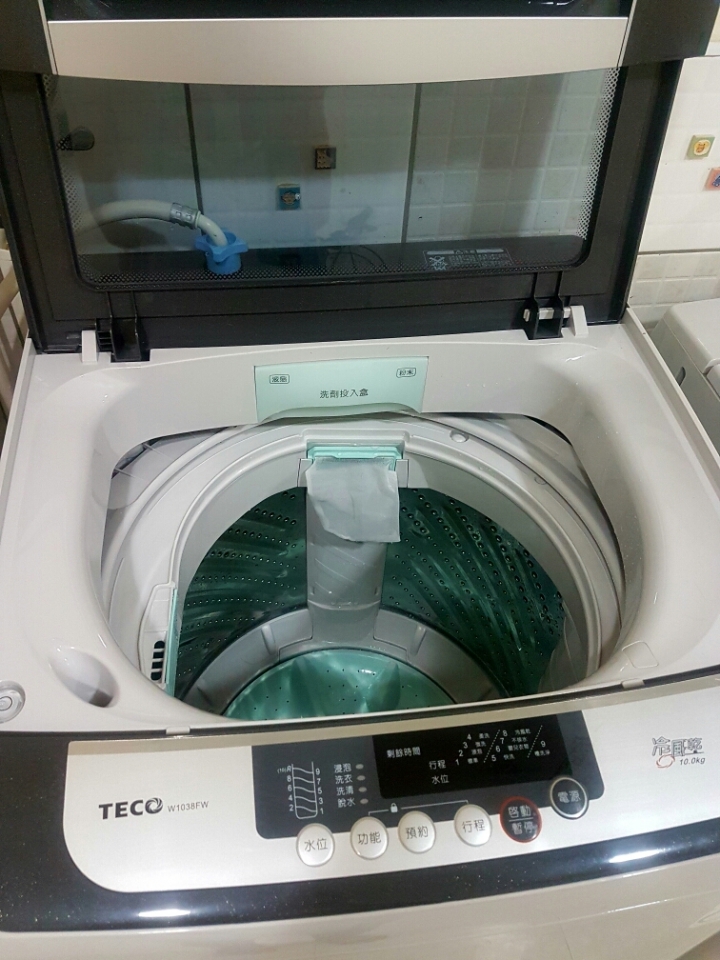 「開箱」當房東給房客的便宜選擇TECO定頻10公斤W1038FW洗衣機