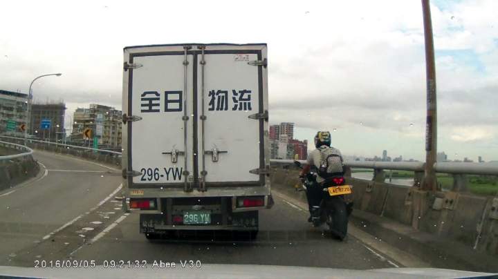 重機比中指居然也被我遇到，市民大道的路肩是重機專用道?