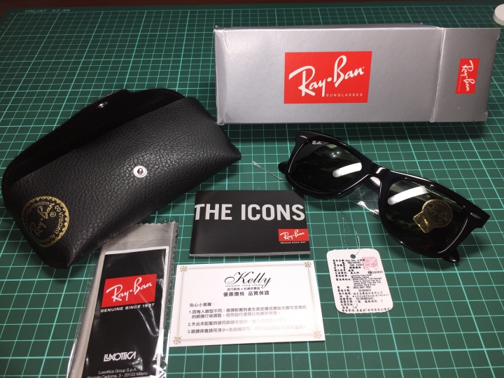 RB2140-F 901小版開箱(請問這副是正品?)