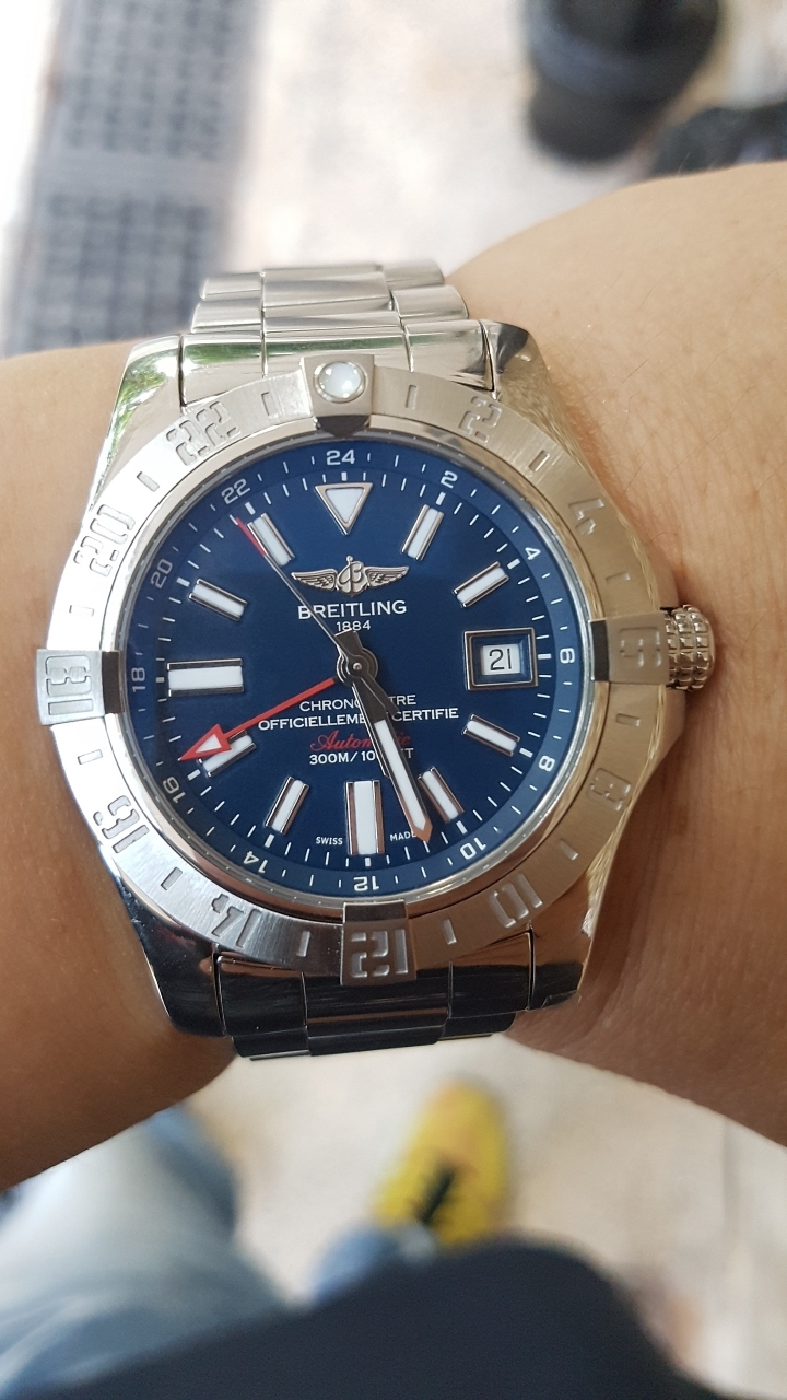 Breitling 藍色GMT開箱 (不多圖）