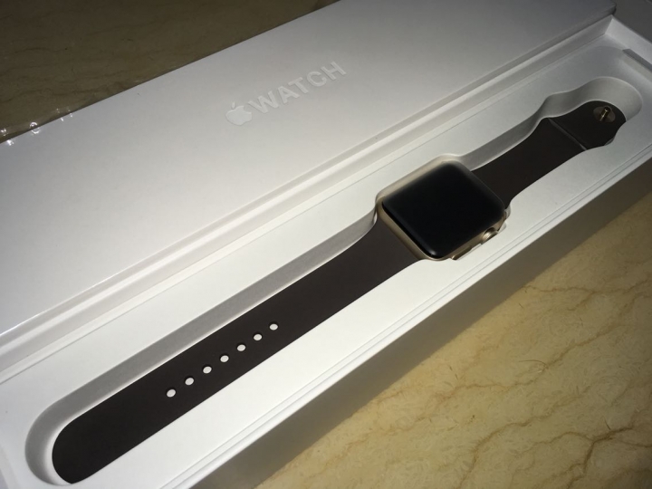 [開箱] Watch Series2 Gold Aluminum+黑不鏽鋼錶帶
