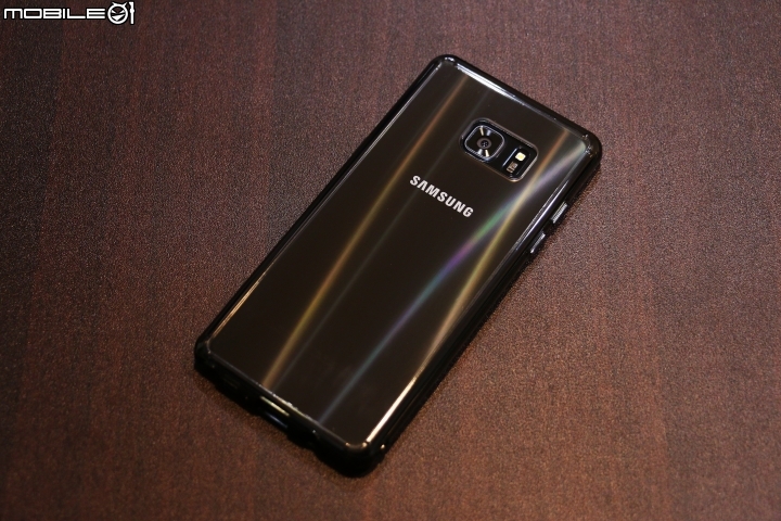 Note7擎天黑實裝保護殼分享