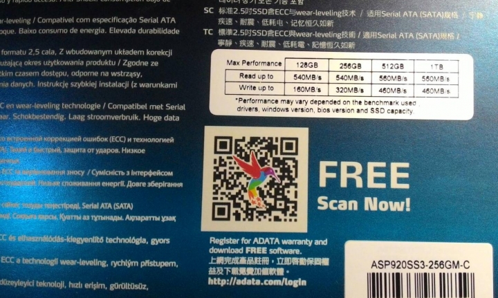 [請教]威剛 SP920SS 256G SDD裝筆電速度慢,要如何改善?