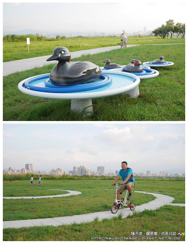 新北市鴨鴨地景藝術公園，超吸睛！地表最狂！可騎單車順遊重新橋市集、星光碼頭