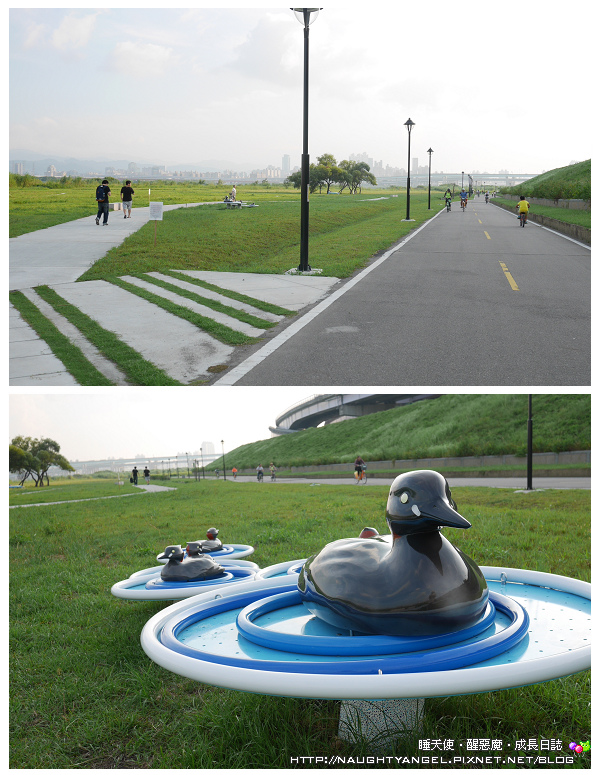 新北市鴨鴨地景藝術公園，超吸睛！地表最狂！可騎單車順遊重新橋市集、星光碼頭