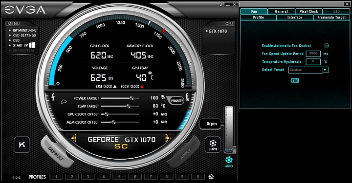 關於EVGA 1070的LED燈設定