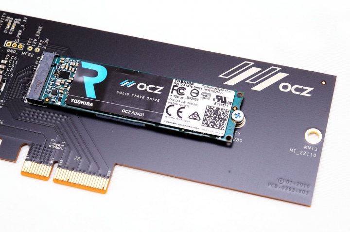 擁抱 NVMe 新世代，Toshiba OCZ RD400 1TB SSD 開箱測試