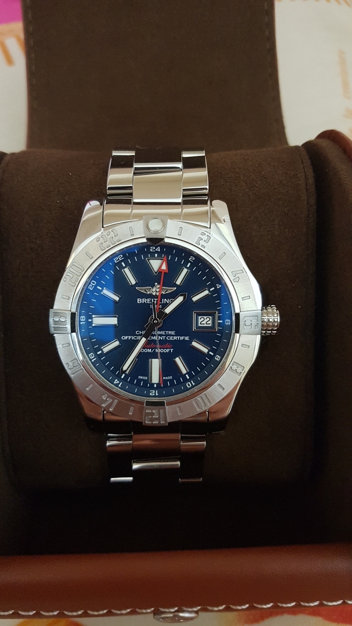 Breitling 藍色GMT開箱 (不多圖）
