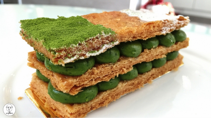 ㊥㊤ 桃園區✰小初心法式甜點✰巷弄法式甜品消費平價，抹茶千層香濃而微苦