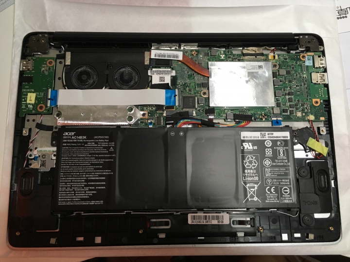 Acer Swift 3 換NVMe SSD (Intel 600p 256GB)