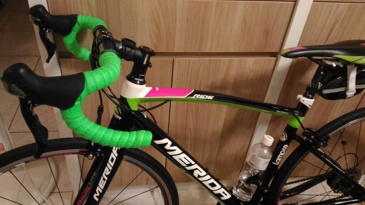 Shorex 螢光色手把帶配美利達 ride 94