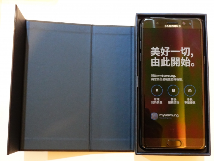 新版Note7(黑)、無線充電/透明背蓋開箱