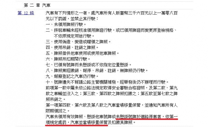 依法執行...很難？未懸掛車牌，違停於巷口黃線上...