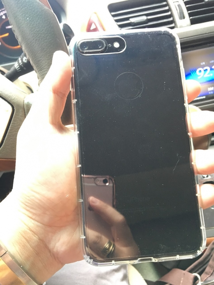 亮黑色 iphone 用 tpu 保護殼 水印問題