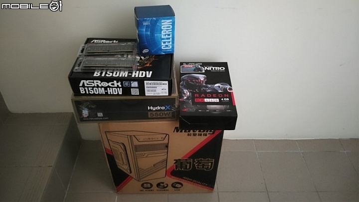 Fulid Motion 預備機 ASRock B150M-HDV 藍寶 RX460 組裝開箱