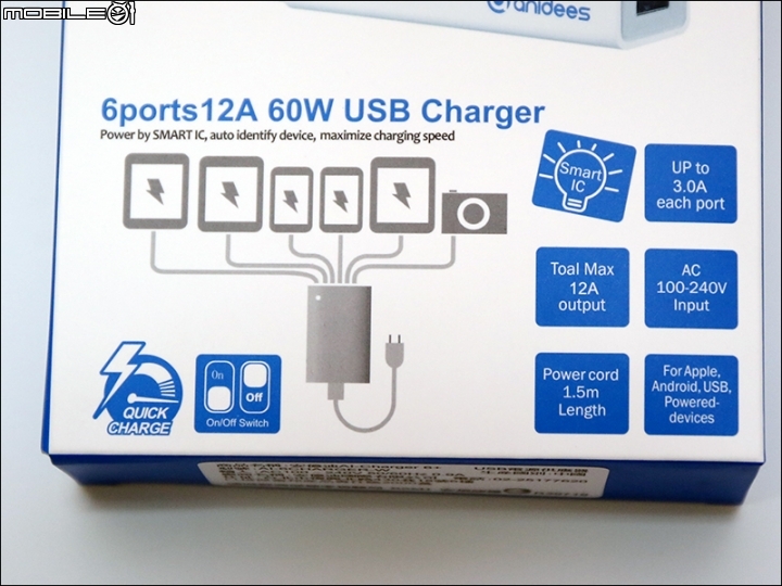 [小開箱] Anidees 安億迪 6埠 12A USB充電器「AI-Charger 6+」