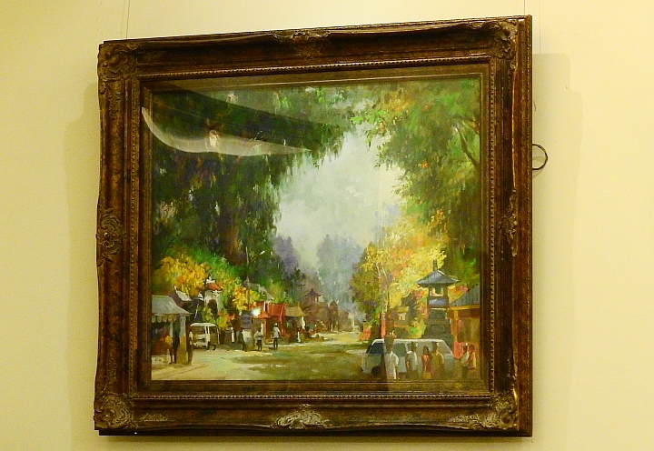 豐富的美術作品，庭園美，極佳的用餐環境：美濃煙樓坊美術館餐廳。