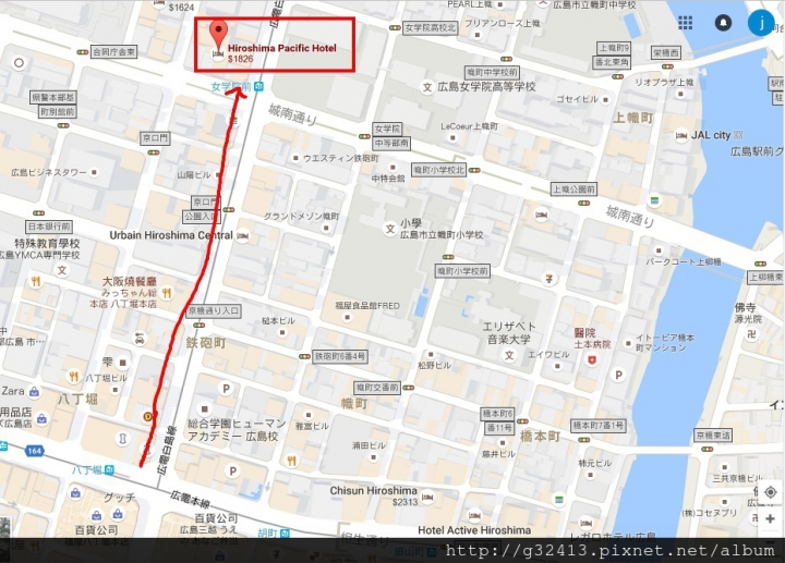[遊記] 哈日背包客之旅館周邊環境簡介系列-廣島  太平洋飯店