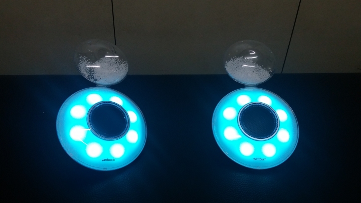 外型漂亮,聲音好聽的 陽泰電子yontouch eye LED燈立體聲藍牙喇叭 小小開箱