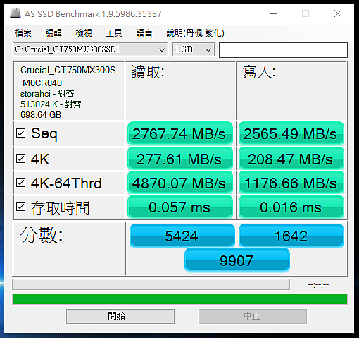 [分享] 美光 MX300 750GB 極簡開箱&簡單測試