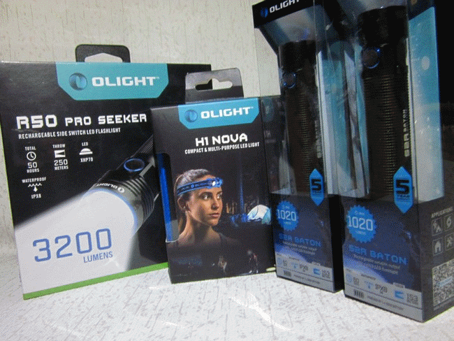 OLIGHT H1(16340) & S2R (18650) & R50 (26650)  多用型頭燈處女之作 和  輕.重兩級量隨充EDC