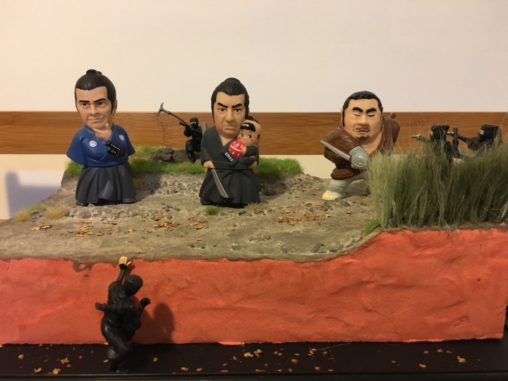 冷門的收藏分享--日本時代劇公仔--盲劍客,帶子狼,用心棒+忍者