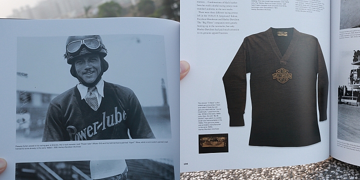 [復古毛衣] Freewheelers "POWER-LUBE MOTOR OIL" V NECK JERSEY