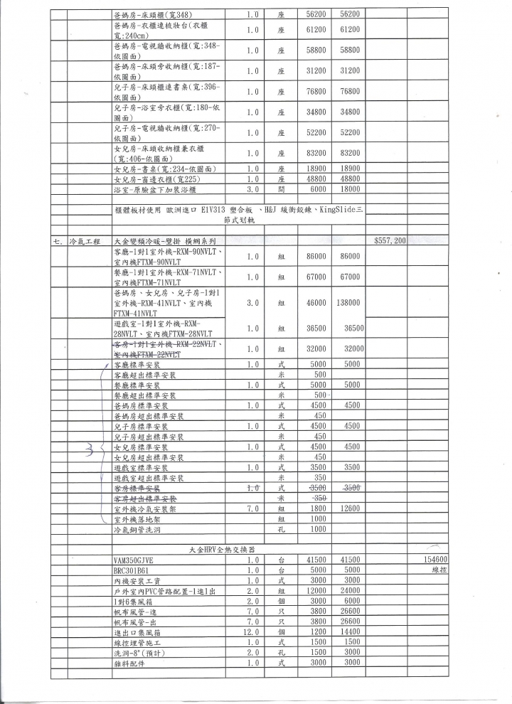 房屋裝潢報價單