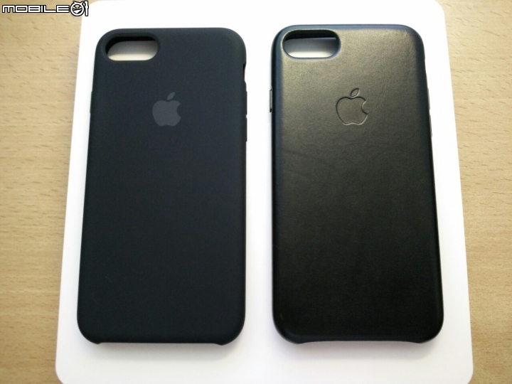分享 iPhone 7 原廠皮背蓋與原廠矽膠背蓋。