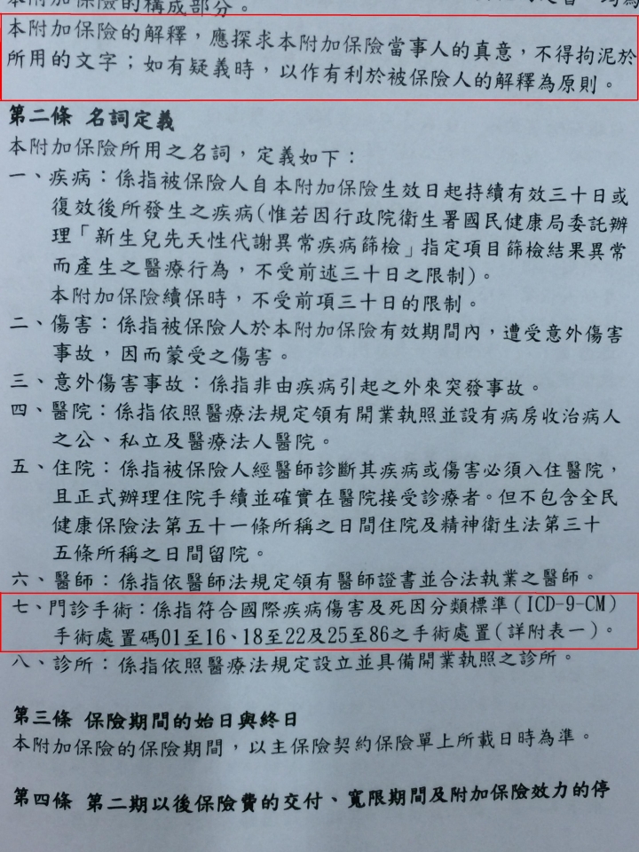 兆豐產物「安心住院醫療費用」附加保險的疑義請教