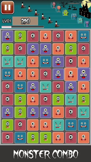 [自製遊戲分享] 怪物連擊消消樂 - JustSW