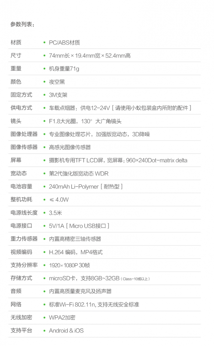 小蟻智能行車記錄器不到1000元