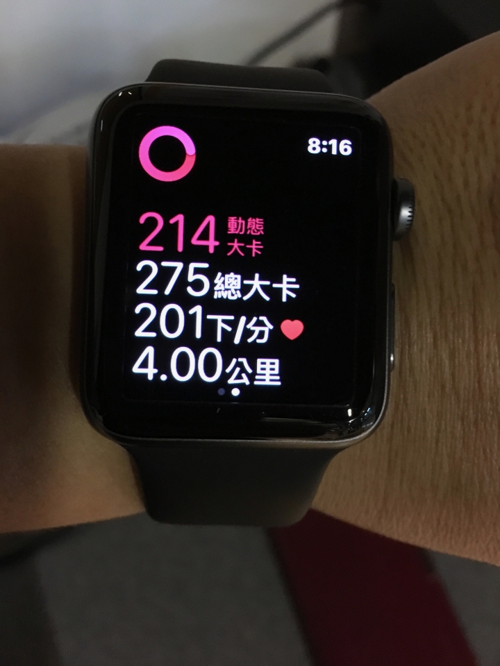 AppleWatch Series 2 心跳 201下