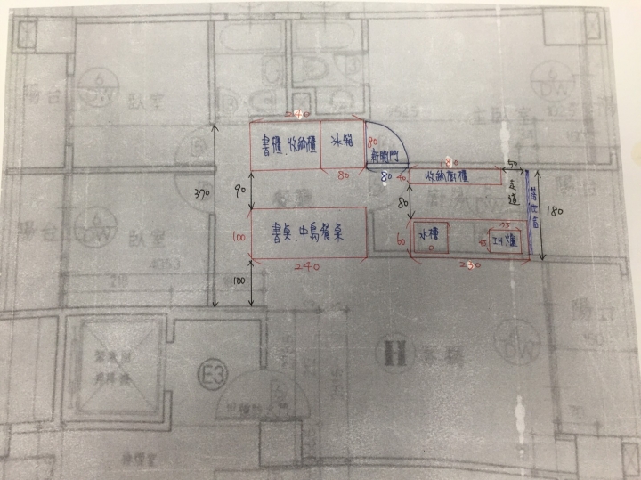 ［請益］廚房位置適合更動嗎？2大2小家庭2個女兒三房兩廳格局同房後再分房大家都怎麼評估呢？拜託板上神人幫我看看如何規畫比較好？