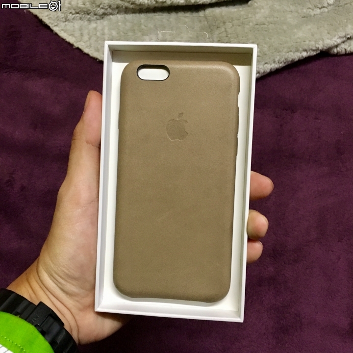 iPhone6s 原廠皮革保護套（棕）開箱
