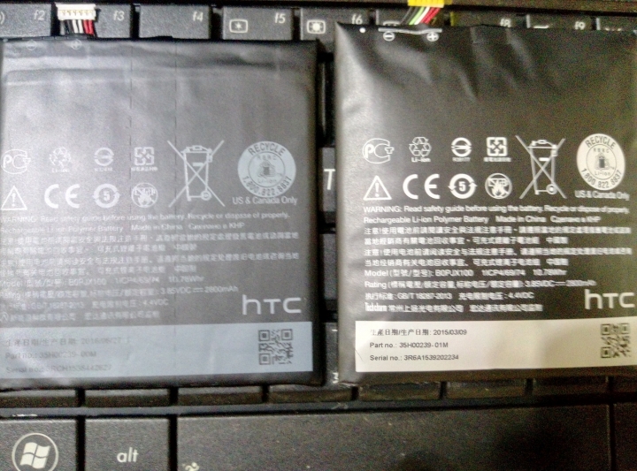 HTC E9+電池膨脹及正廠副廠電池判別更換過程