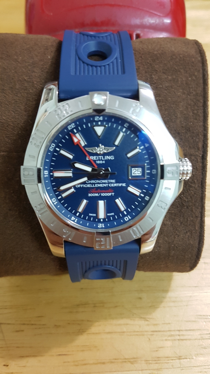 藍色鋼帶GMT換藍色Ocean Race橡膠帶