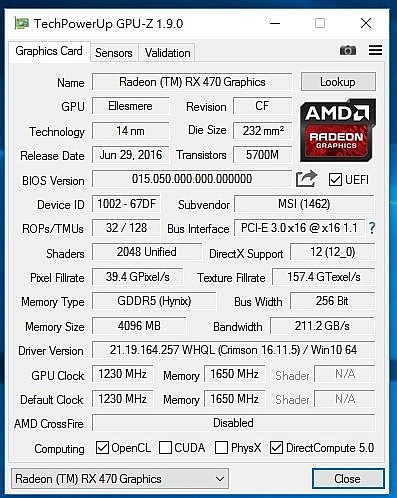 平價 RX470 比拚，撼訊紅龍版 RX470 4GB 對決微星鎧甲虎 RX470 Armor 4GB