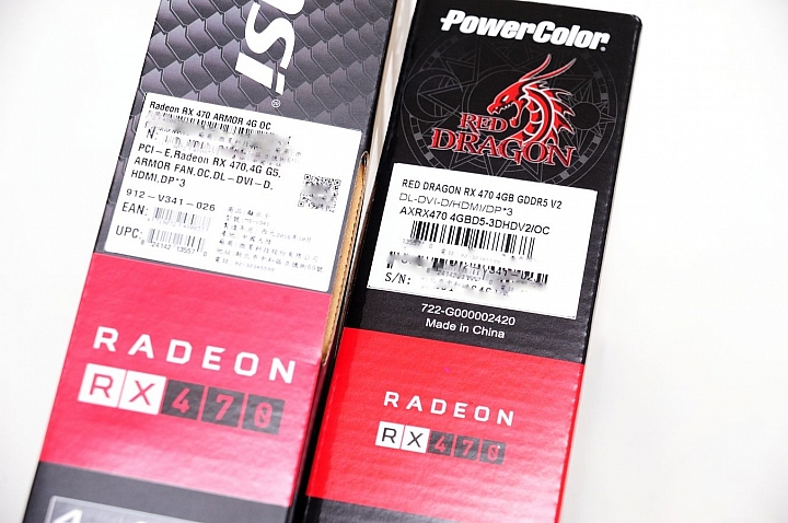 平價 RX470 比拚，撼訊紅龍版 RX470 4GB 對決微星鎧甲虎 RX470 Armor 4GB