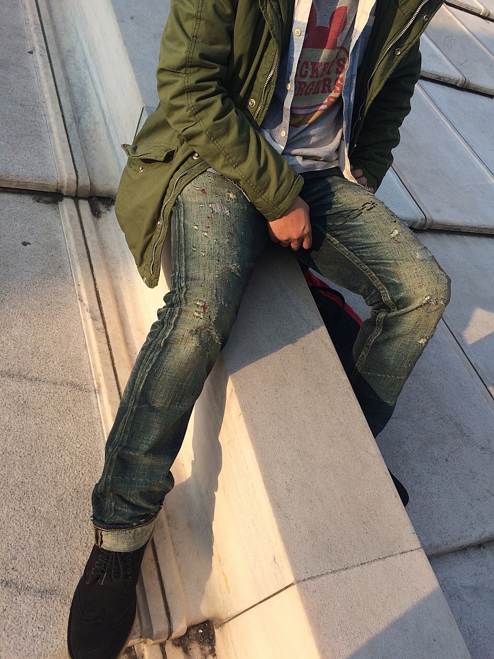 遲來的Jeansda芬里爾修身版縛狼鎖古董褲開箱