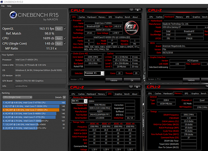 技嘉X99 Ultra-Gaming搭載微星RX480鎧甲虎3Way測試