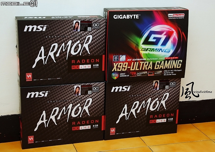 技嘉X99 Ultra-Gaming搭載微星RX480鎧甲虎3Way測試
